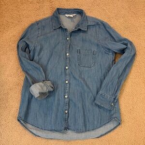 Old Navy Denim Blue Button-Down Shirt